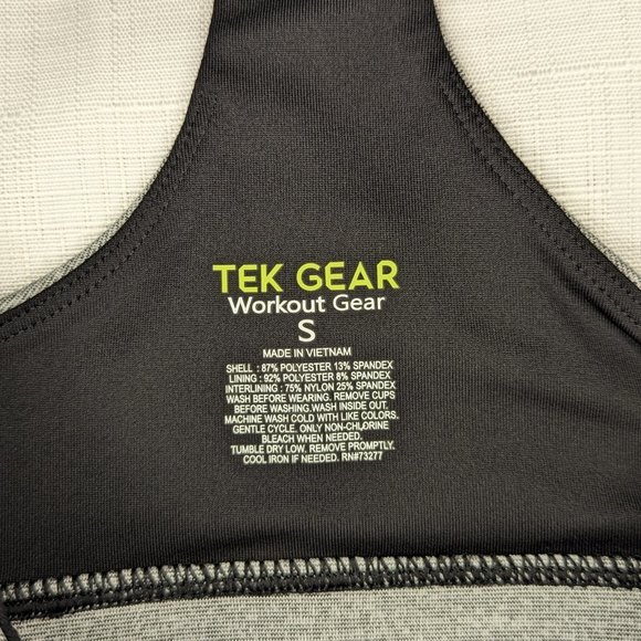 Tek Gear Women's Size Small Gray Racer Back Sports Bra - Picture 4 of 5